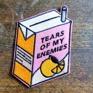 Tears of My Enemies Juice Box Iron on Patch